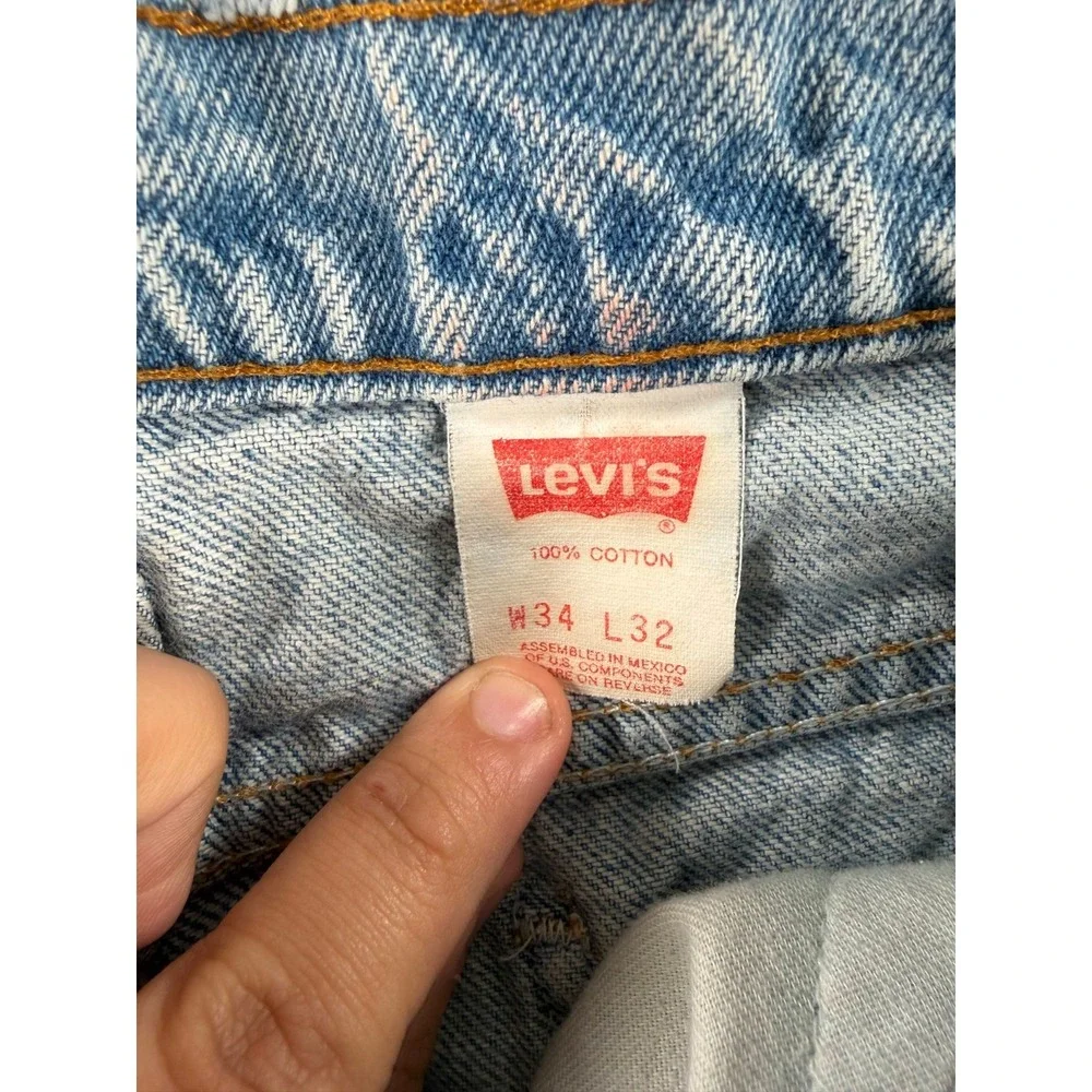 Vintage Levi's 505 90's‎ Orange Tab Jeans Men 32x30 Blue Denim Straight Leg